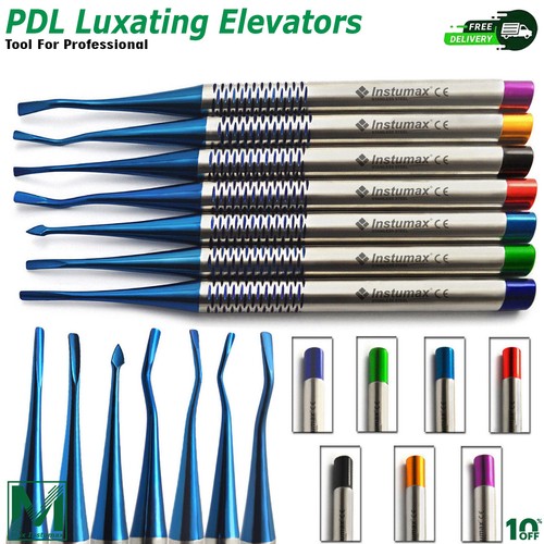 Dental PDL Luxating Root Elevators Set of 7 Precise Periotomes Tips Titanium Lab - Picture 16 of 23