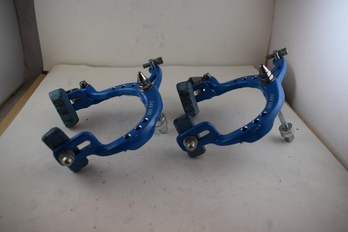 Lee Chi 1001 brake caliper set Οld school bmx cyan aluminium drilled 1980s Nos - Picture 5 of 10
