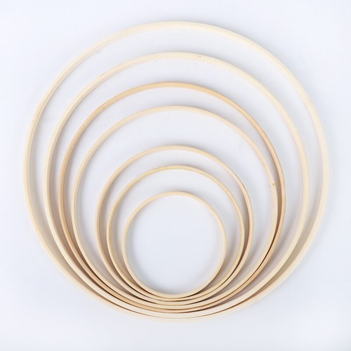 Bamboo Frame Hoop Embroidery Circle DIY Wreath Wood Cross Stitch Catcher Acces - Picture 15 of 28