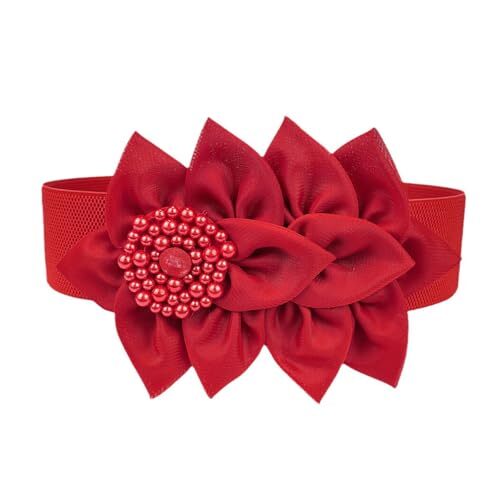 Elastic Flower Belts for Cloth Wide Stretchy Belts for Dress, Cinturones para - Picture 10 of 10