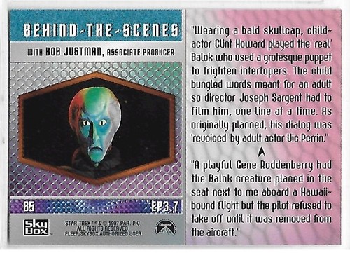 Star Trek TOS Original Series Season 1 - Behind The Scenes Card Selection B1-B58 - Picture 15 of 49