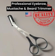 Professional Eyebrow Trimmer Scissors W/Comb Eyebrow Shaping Grooming Kit. USA