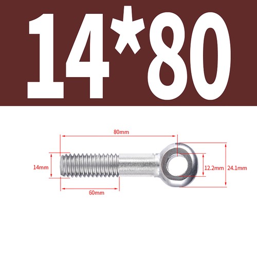 Tornillos de ojo de acero inoxidable A2 anillos roscados alambre de catenaria tornillos colgantes M5-M24 - Imagen 81 de 145