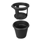 Elho Black Potato Pot 33cm. Built in support tower. Made from recycled material.