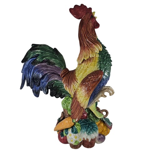 Vintage Fitz And Floyd Classics COQ Du Village Large Rooster Figurine Centerpiec - Picture 7 of 10