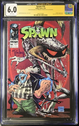 CGC x JSA 6.0 Spawn #14 (1993) Signed by Todd McFarlane & Al Simmons Autographs - Picture 1 of 2