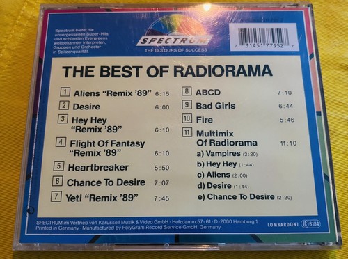 RADIORAMA - The Best Of (Spectrum CD) 11 Tracks Lombardoni 1992 Italo Disco! - Bild 2 von 3