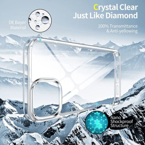For iPhone 15 14 Plus 13 12 11 Pro Max Clear Case + Screen & Camera Protector - Picture 2 of 15