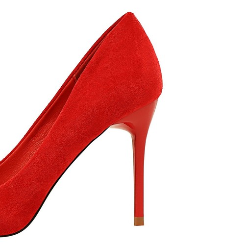 Tacones clásicos de gamuza zapatos de talla grande de corte liso boda amarillo fiesta - Imagen 41 de 67