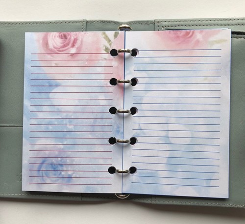 Filofax Mini Organiser Planner - Beautiful Candyfloss Lined Note Book Paper - Picture 7 of 9