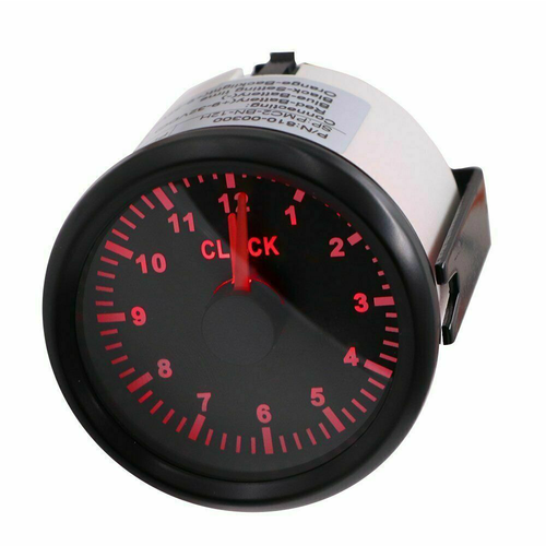 52mm Waterproof Clock Gauge With Red LED Backlight for Marine Boat Car Truck - Picture 5 of 12
