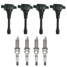 4 Ignition Coil uf549 & 4 Spark Plug For Nissan Altima Cube Rogue Infiniti FX50