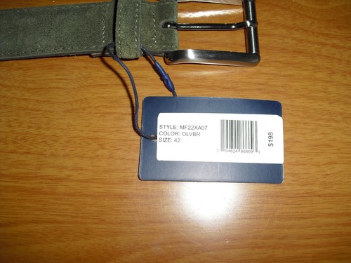 Cintura Peter Millar taglia 42 collezione made in USA Excursist scamosciata oliva $198 - Foto 6 di 13