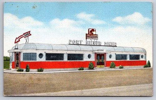 Port Silver Diner Restaurant Milwaukee Wisconsin Linen c1940 Postcard - Picture 1 of 2