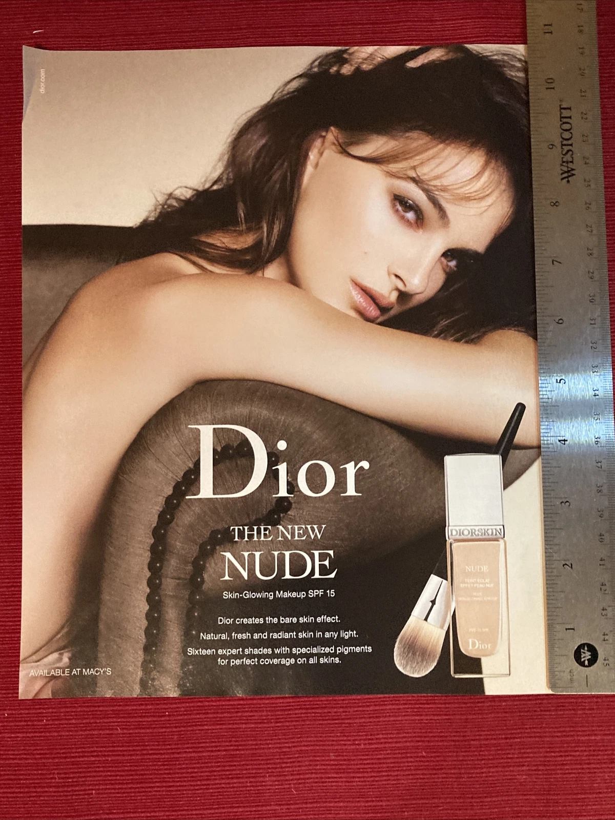 Publicité imprimée Actrice Natalie Portman pour maquillage Dior 2012   Idéal à encadrer !