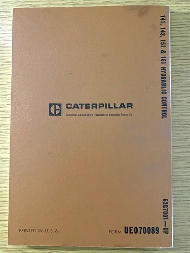 1973 CATERPILLAR TRACTOR CO. vintage parts book 141, 143, 151 & 161 HYDRAULICS - Picture 6 of 6