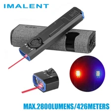 IMALENT GR35 2800 Lumens Rechargeable LED Flashlight Red Laser with Charging Box