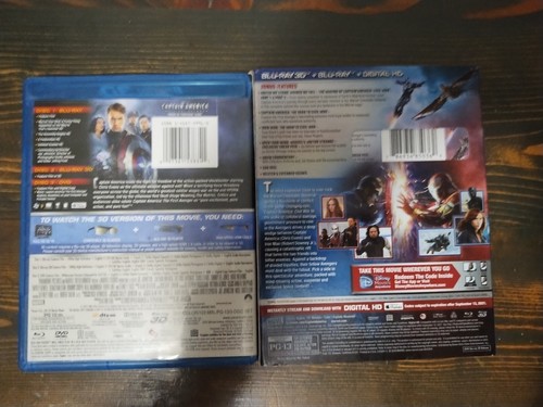 Marvel Captain America: The First Avenger + Civil War (3D + Blu-Ray) w/slipcover - Picture 12 of 12