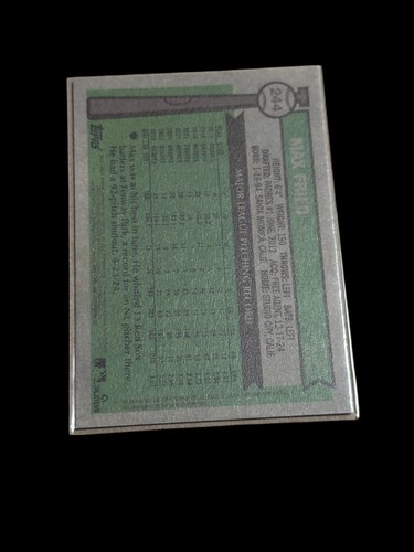 2025 Topps Heritage - Max Fried #244 Dark Blue Border - Picture 2 of 2