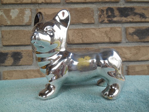 Chrom Ton 7-1/2" groß Pommerscher Hund Figur. HAT FLECKEN! - Bild 8 von 12