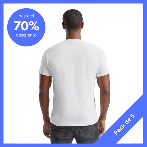 Pack 3, 5 o 10 camisetas blancas Fruit Original cuello redondo S, M, L, XL - Imagen 18 de 27