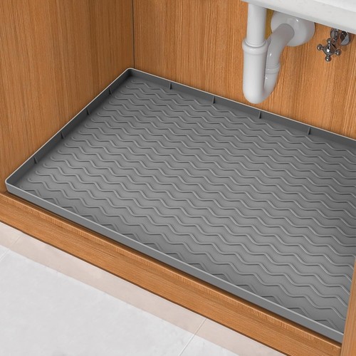 Under Sink Mat For Kitchen Waterproof 34" X 22" Silicone Under Sink Liner Kitche - Picture 8 of 15