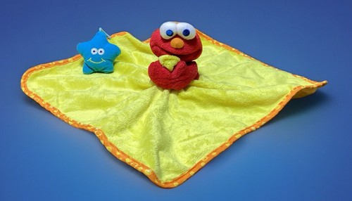 Manta de seguridad amarilla suave chupete edredón Elmo Sesame Street Babies - Imagen 7 de 14