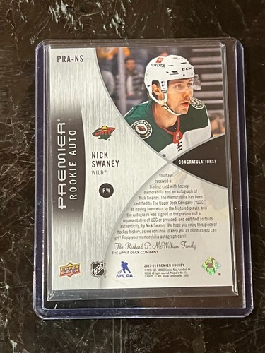 Nick Swaney Premier Rookie Auto /99 2023-24 Upper Deck Premier - Foto 2 di 2