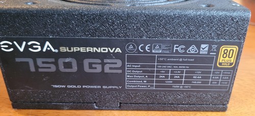 EVGA Supernova 750 G2 750W Gold Power Supply PN 220-G2-0750 x - Picture 6 of 7