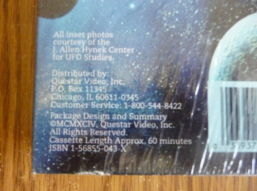 SEALED VHS tape UFOs Part 1 From Legend To Reality Questar Video 156855043X - Picture 4 of 6
