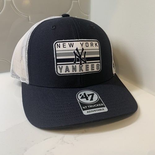 New York Yankees ‘47 Brand MLB Navy/White Adjustable Trucker Snapback Cap OSFM - Bild 4 von 9