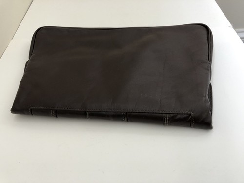 Bolso de Mano Abraham y Straus Vintage Años 70 Años 80 Cuero Genuino Marrón 13 x 8" - Imagen 5 de 8