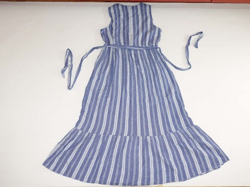Lane Bryant Women's Striped Ruffle Maxi Dress Size 14 NWT Blue White 100% Cotton - Picture 6 of 7