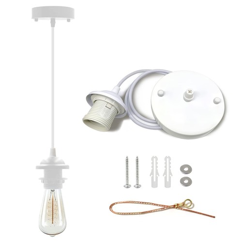 Industrial Mini Pendant Light Kit, Edison Retro Pendant, UL E26 Lamp Socket V...