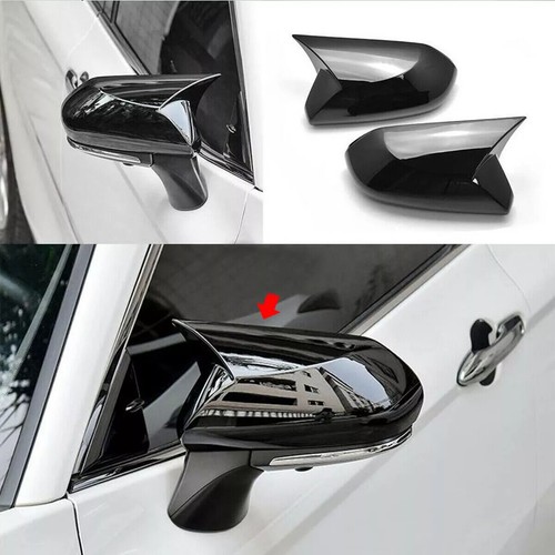 FOR 2018-2023 TOYOTA CAMRY M STYLE GLOSS BLACK SIDE MIRROR COVER ADD ON OVERLAY - Foto 3 di 12