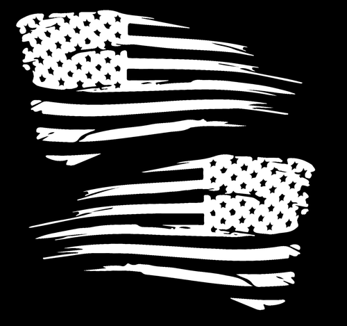 (2 Decals) Distressed American Flag Premium Vinyl Decal Get4Cheap USA Merica - Picture 5 of 20