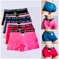 3or6Pack Women's Sports Cotton Boxer Shorts BoyShorts Yoga Fitness Gym 8927 S 3X