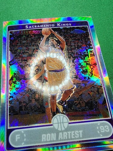 2006-07 Topps Chrome Refractor Metta World Peace Ron Artest #98 - Picture 5 of 7