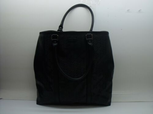 Gucci 223668 Diamante GG Monogram Black Leather Tote Shopper Bag FREE SHIPPING - Picture 6 of 8