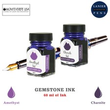 Monteverde 60ml Gemstone Ink Bottle (30ml Amethyst G309AM, 30ml Charoite G309CH)