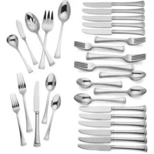 Lenox PORTOLA - Stainless Steel Flatware  65-piece Flatware Set - NEW OTHER