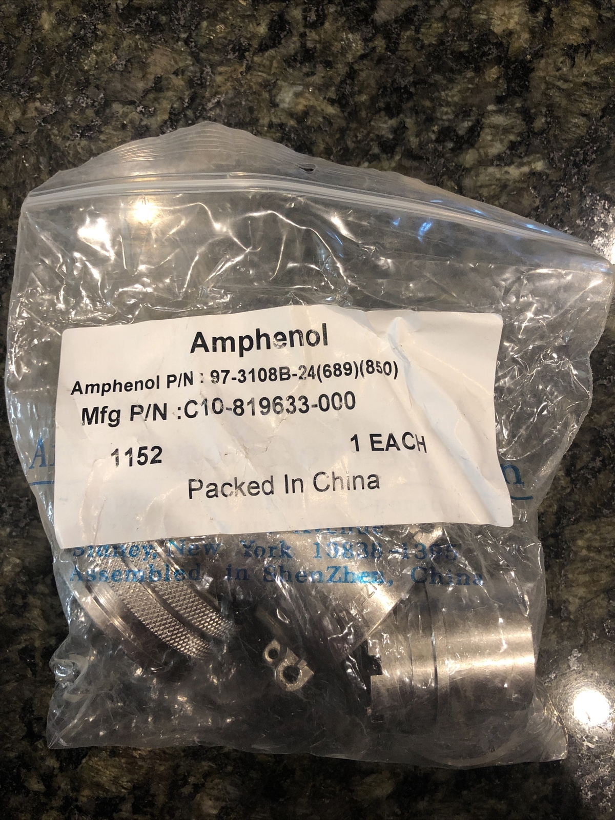 Amphenol Part Number 97-3108B-24-22P Amphenol Part Number 97-3108B-24-22P
