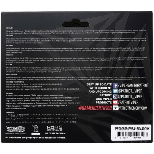 Patriot DIMM 64 GB DDR4-3600 (2x 32 GB) Dual-Kit, Arbeitsspeicher, grau - Bild 11 von 12