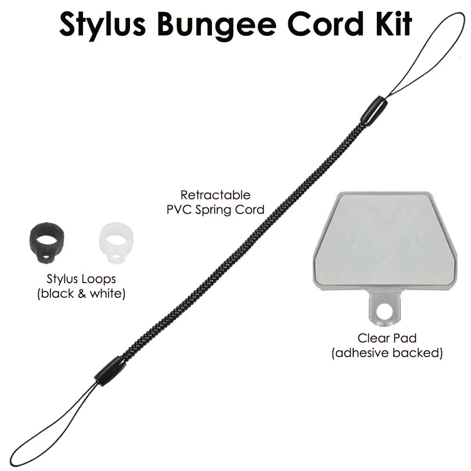 Stylus Pen Tethers Holder Lanyard Coil Loop Pad Strap Surface Tablet Smartphone - Image 2 of 4