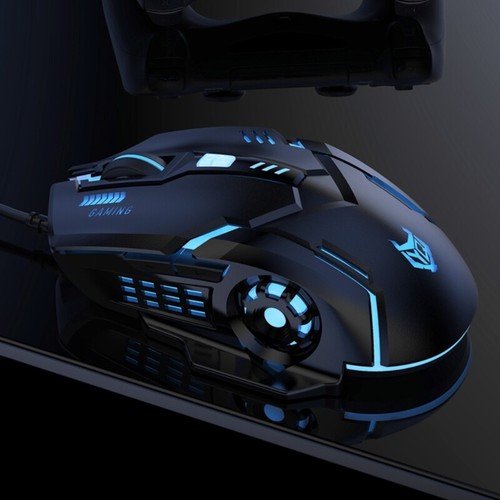 Corded Mouse LED RGB Backlit Mouse with USB Cable 3600 DPI Ergonomic Portable - Picture 4 of 8