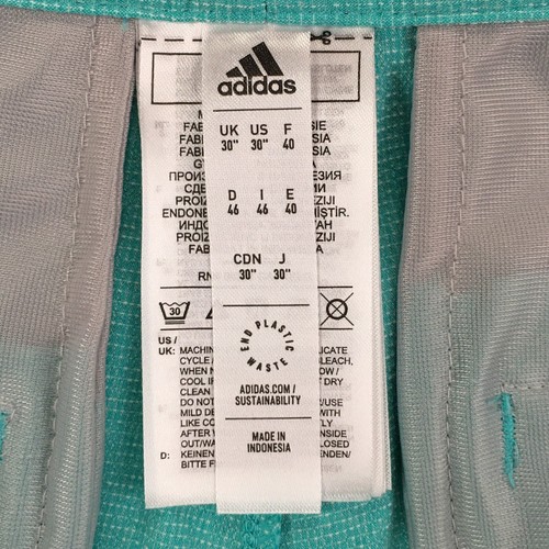 adidas Crosshatch Semi Mint Rush/White Golf Shorts HA6221 Men's Size 30 - Picture 10 of 18