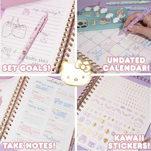 Hello Kitty and Friends Agenda, 70 Pages, Hardcover Planner, Hello Kitty & Kurom - Picture 4 of 6