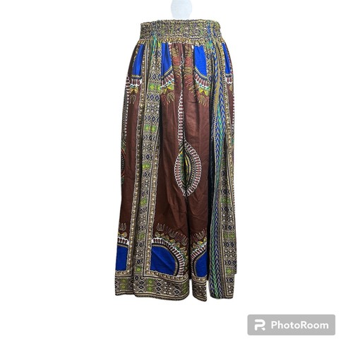 Rainbow Maxi Skirt Women’s One Size Bohemian Lagenlook Multicolored Cotton - Picture 2 of 9