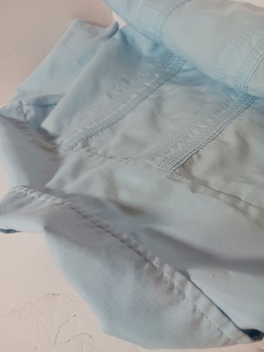 Vtg Genuine Haband Guayabera Snaps Shirt Mens Sz L Blue Embroidery Tropical - Picture 7 of 11