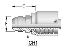 B-1012-MJIC Kuriyama 3/4-Inch MJIC x 5/8-Inch Hydraulic Hose NEW